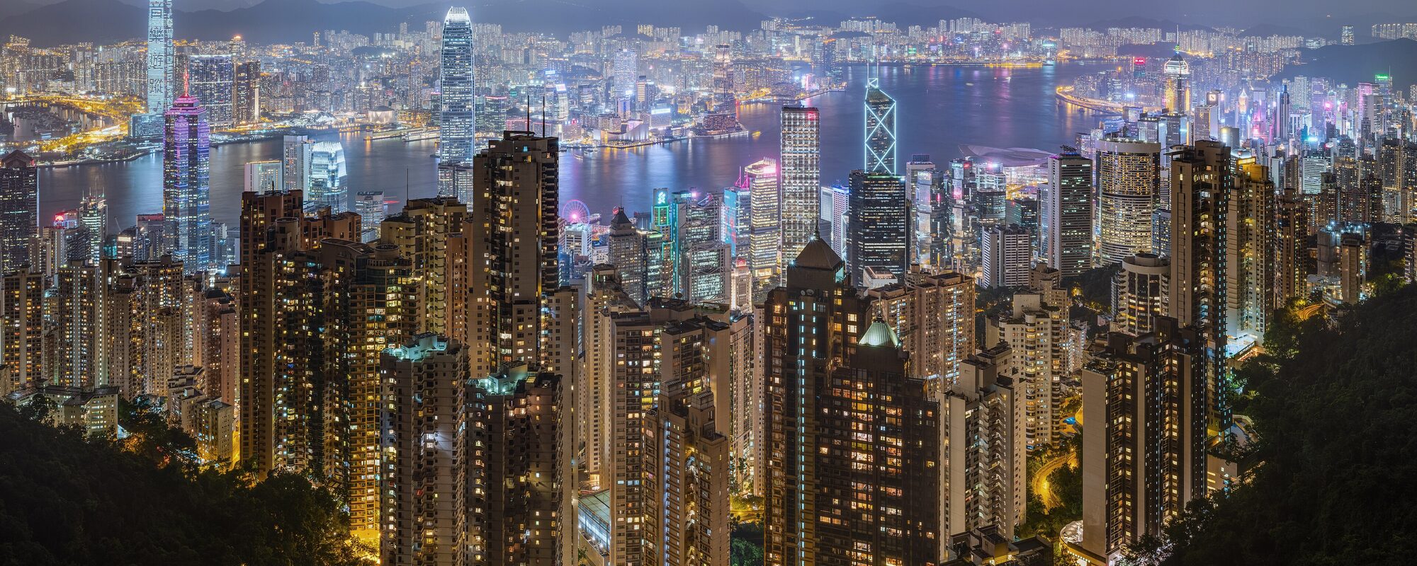Victoria Harbour at night
